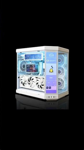 AMD R7 9800X3D + RTX 5080🫅 HYTE Y70 WHITE GAMING PC BUILD😵 #pcbuild #gamingpc #computer #asmr