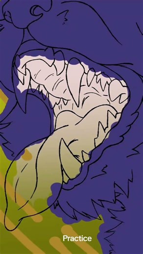 was just trying to practice drawing mouths! #furry #digital #art #drawing #mouth
