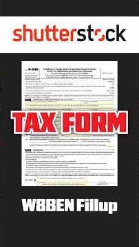Shutterstock Tax Form W-8BEN Update 2026 | bicitro.com