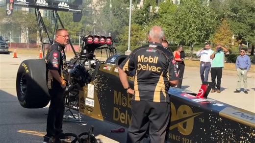 A quick stop at the Mobil 1 headquarters ahead of the Dallas National event to celebrate 100 years of Mobil Delvac! Showcasing innovation through the pinnacle of drag racing is what this partnership is all about! | Kalitta Motorsports