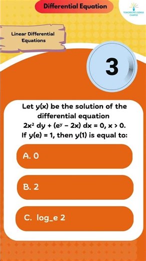 Master Linear Differential Equations | Class 12 Maths | Exam Oriented I MCQ #shortstrending