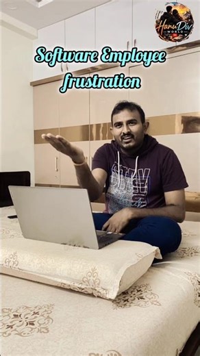 Software Frustration #funny #comedy #shorts #couple #hanudivworld #software #telugu #husbandwife