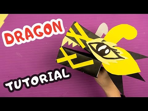 How to make a dragon pupet from tik tok / Easy DIY Paper Dragon Puppet TikTok