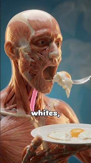 Eating Only Egg Whites — What Happens Inside?🍳 #shorts #science #humanbody #eggs #nutrition