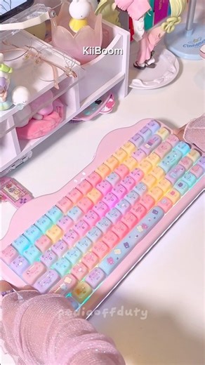 ‪@kiiboom.official‬ Meow Pudding Keycap set! #mechanicalkeyboard #keyboard #kawaii #cute #aesthetic