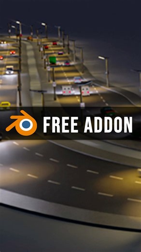 THIS BLENDER ADDON IS INSANE for 3D Car Street animation 🚗 #blender #b3d