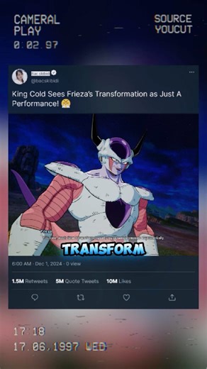 King Cold Sees Frieza’s Transformation as Just a Performance! 😤 #sparkingzero #crashout #knockout
