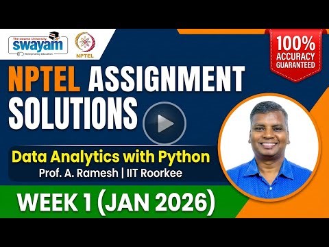 NPTEL Data Analytics with Python Week 1 Assignment Solution Jan 2026 | 100% Accurate