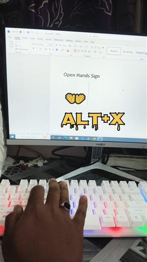 Ms Word hand Symbol Shortcut Keys 👐 #please_subscribe_my_channel #like #shorts #computer #comments