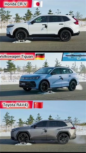 The Ultimate AWD Slip Test! 🤯 RAV4 vs CR-V vs Tiguan #shorts