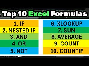 Top 10 Most Important Excel Formulas Tutorial