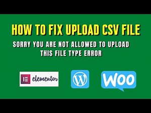 How to fix CSV File Upload Sorry You are not Allowed to Upload this File Type Error in wordPress