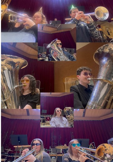 RCS Brass stand cam x Godzilla Eats Las Vegas by Eric Whitacre🎺🦖 #rcsbrass #brassstudents #windorchestra #musicstudents #brass