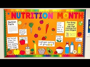 Nutrition Month Decoration Ideas | Creative & Healthy Board Inspiration 🥗✨