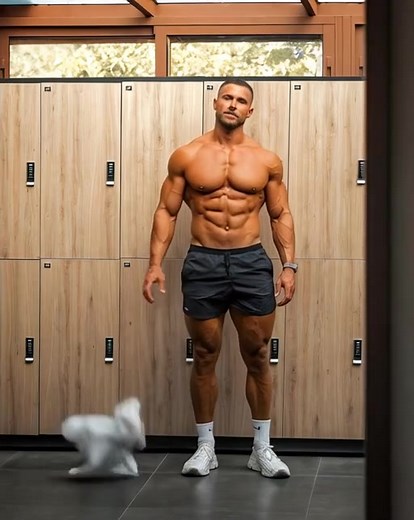 5.7K views · 204 reactions | Muscled Fitness Model/Trainer, Mike Thurston, in the Locker Room created by Dondavid AI Productions | Dondavid | Facebook