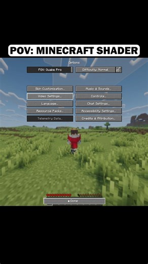Minecraft epic shader #minecraft #shorts