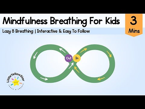 Lazy 8 Breathing For Kids | Rainbow Breathing Mindfulness For Kids - Calm Video For Kids