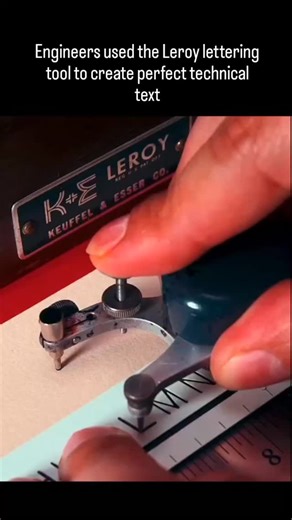 explore_wealth on Instagram: "•Leroy lettering became essential for engineers and architects because their work demanded absolute clarity and consistency. Technical drawings and plans relied on precise text where even a small misread letter or number could lead to costly or dangerous errors. The Leroy system used templates and a mechanical scriber to produce uniform characters, ensuring every label, dimension, and note followed strict professional standards. This consistency also helped drawings