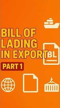 MBL in Export Business Part 1 #import #export #exportdocuments #billoflading