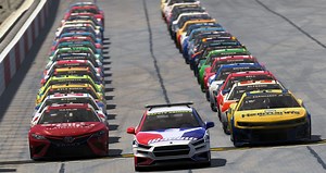 Next Gen cars on track for first time at virtual Darlington