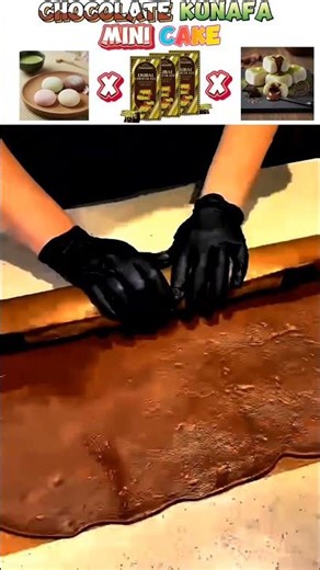 Chocolate kunafa mini cake