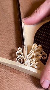 Sound on, sharp chisel: "A satisfying bit of shaping on the sound hole before the upper brace goes on." Oliver Marchant @marchwoodguitars #woodreview #luthier ##guitarbuild #woodworking #sharptools #asmr | Wood Review