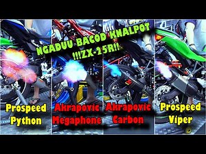 BACODD ZX25R Akrapovic Megaphone vs Python vs Viper vs Akrapovic Carbon - Xtreme Motor Sport Jakarta
