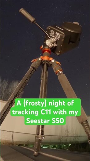 What a night of tracking looks like with the Seestar S50 🥶 🌌 🔭 #space #sky #timelapse #frost