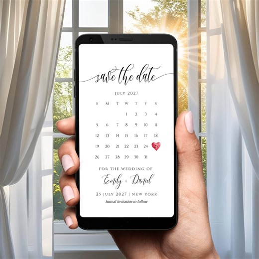Trendy Wedding Save the Date E-vite Template: Minimalist Digital Invitation (instant Download, SOL) - Etsy