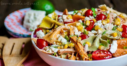 Mexican Pasta Salad with Creamy Chipotle Lime Dressing