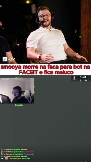 smooya morre na faca pro bot e reação viraliza #shorts #csgo #twitch #cs2 #counterstrike #fps