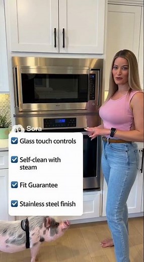 GE - 27" Single Electric Wall Oven with Built-In Microwave - Stainless Steel Model: JK3800SHSS