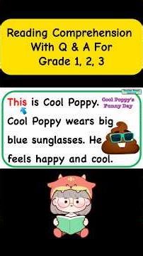 SHORT STORY WITH QUESTIONS | POPPY | ENGLISH READING COMPREHENSION FOR GRADE 1, 2, 3 |Teacher Preeti