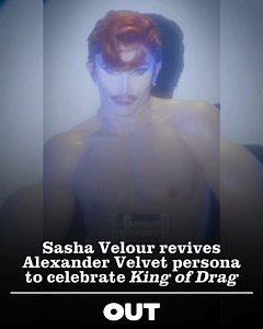 10K views · 127 reactions | "Gender is a construct, tear it apart!" Drag royalty Sasha Velour brought back Alexander Velvet  during recent performances in honor of 'King of Drag.' Hosted by Murray Hill, and featuring Sasha Velour as a judge, the first-ever competition reality series for drag kings is now streaming on Revry.  | Out Magazine | Facebook
