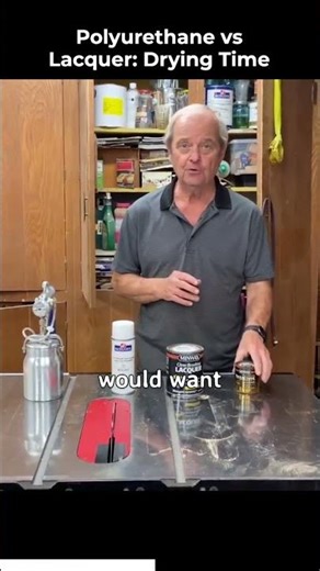 Drying Time Showdown: Polyurethane vs. Lacquer #shorts