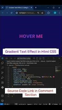Gradient Text Effect Using HTML & CSS | Modern Web Design Tutorial ✨