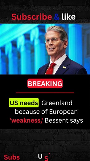 Bessent: Europe Weak on Greenland? #shorts #USA #NEWS