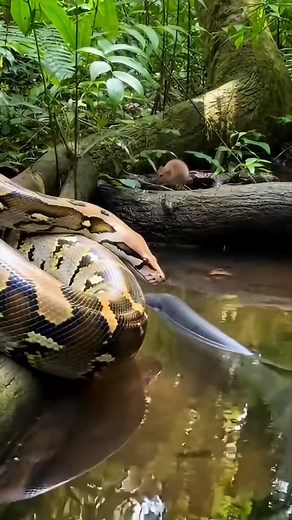Python vs electric eel 😦🐍 #wildlife #animals | Lalit Kumar