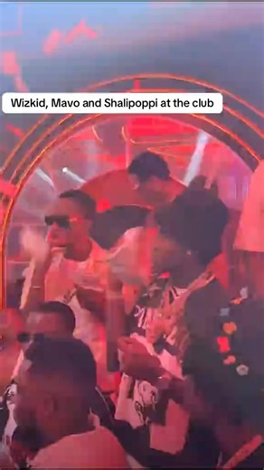 Wizkid, shalipopi and Mavo at the club