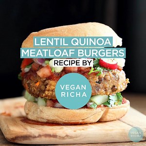 288K views · 373 reactions | If you love my Lentil Loaf, try these Lentil Quinoa Burger patties with spicy glaze!!. Easy “Meatloaf” Burgers. Serve as burgers with buns or as patties over a salad RECIPE==> https://www.veganricha.com/2016/05/lentil-quinoa-meatloaf-burgers.html | Vegan Richa | Facebook
