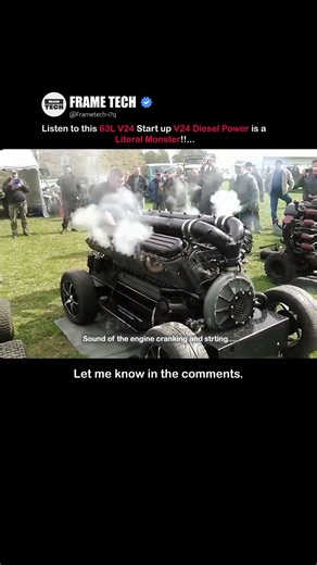 The "Sound" Choice: Wait for the sound! 63L V24 Engine Start-up.