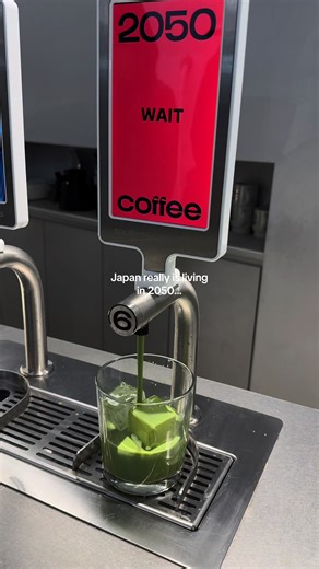 Part 8 | Japan 🇯🇵 Japan really is living in 2050 with matcha on tap 🚰 🍵 Save this matcha spot in Kyoto! And they use Kurasu matcha which is one of my favourite coffee shops ☕️ 📍2050 Coffee #japanmatcha #japan #matcha #kyoto #matchalover