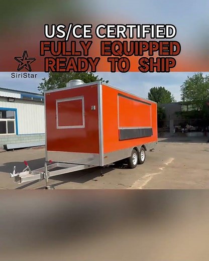 How to Start a High-Volume Food Business | Siristar Orange Square Dual Axle Food Trailer #siristar
