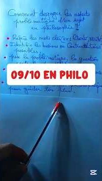 Comment trouver la problématique d’un sujet de philo en 60s ! #philo #france