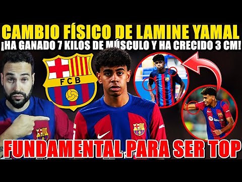 ¡CAMBIO FÍSICO de LAMINE YAMAL! Ha GANADO 7 KILOS de MÚSCULO y 3 CM - PLAN ESPECÍFICO para SER TOP