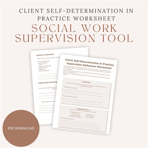 Client Self-determination in Practice Worksheet | Social Work Supervision Tool MSW Student & Clinical Supervision Resource - Etsy UK