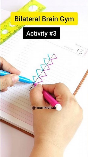 Bilateral Brain Gym/ Both Side Brain Exercise On Paper/ Left Brain & Right Brain Activity For Kids