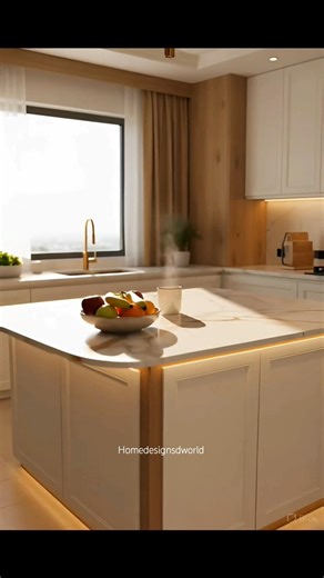 Transform your home with this stunning 8K Ultra HD Luxury Modular Kitchen Design 🤍✨ # shorts