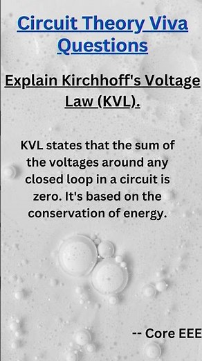 Kirchhoff's Voltage Law Simplified