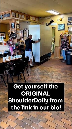 You Only Need Two People to Move an Industrial Fridge with Shoulder Dolly